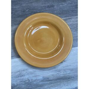 CORSICA HOME Hand Painted Hand Crafted Large 11 1/4" Yellow Dinner Serving Plate